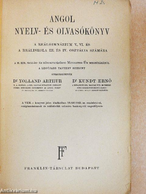 Angol nyelv- és olvasókönyv