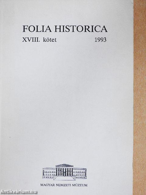 Folia Historica XVIII.