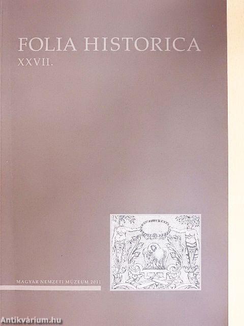 Folia Historica XXVII.