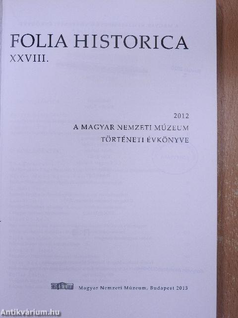 Folia Historica XXVIII.