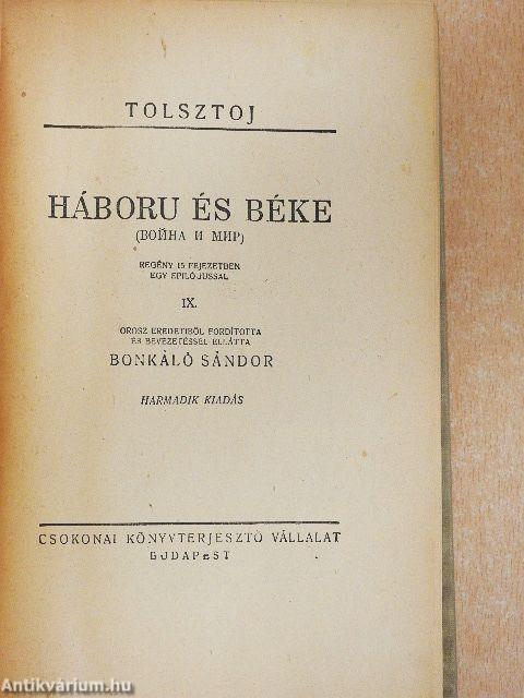 Háboru és béke I-XI.