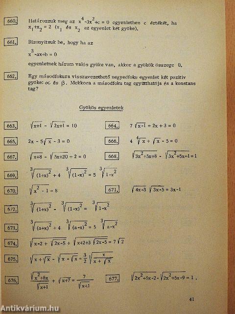 Matematika példatár