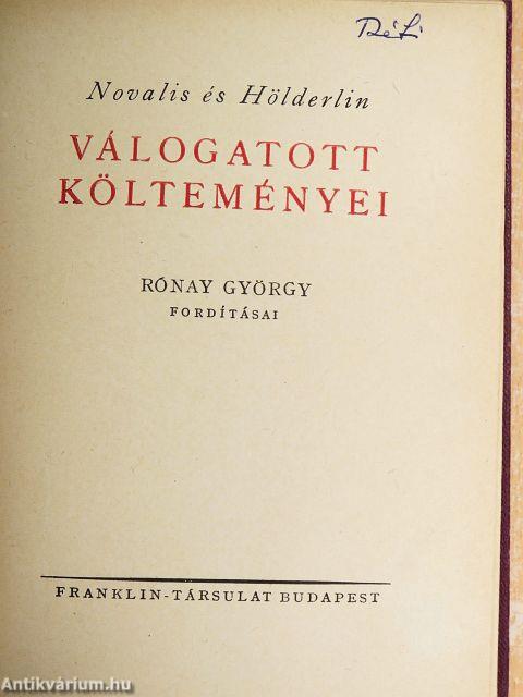 Novalis és Hölderlin válogatott költeményei