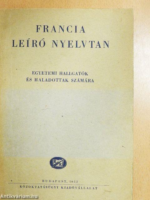Francia leíró nyelvtan