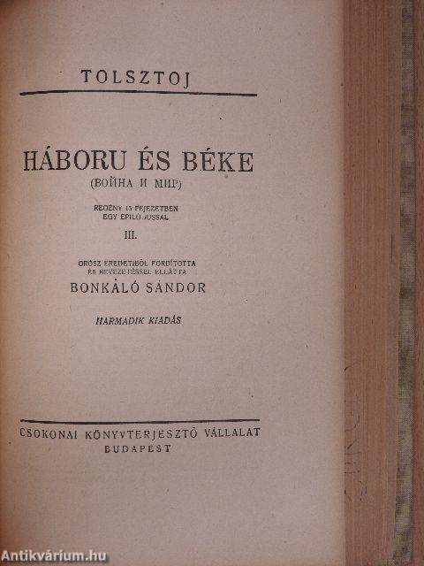 Háboru és béke I-XI.