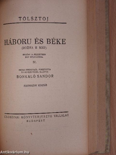 Háboru és béke I-XI.