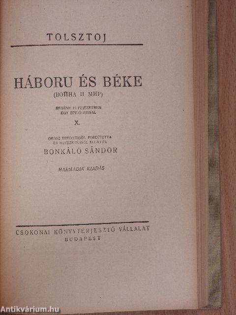 Háboru és béke I-XI.