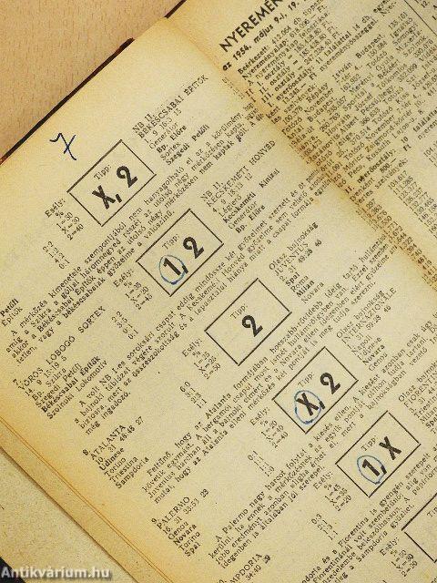 Sportfogadás 1954. (nem teljes évfolyam)