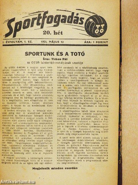 Sportfogadás 1954. (nem teljes évfolyam)