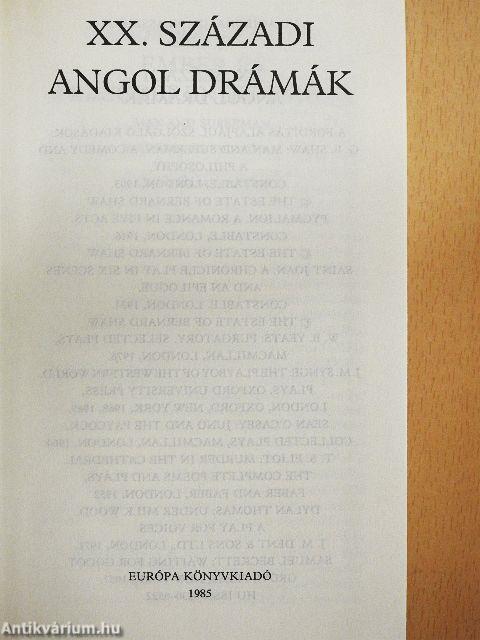 XX. századi angol drámák