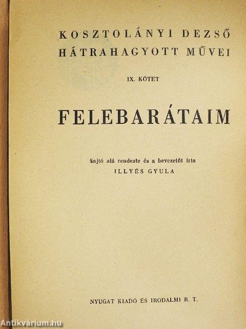 Felebarátaim