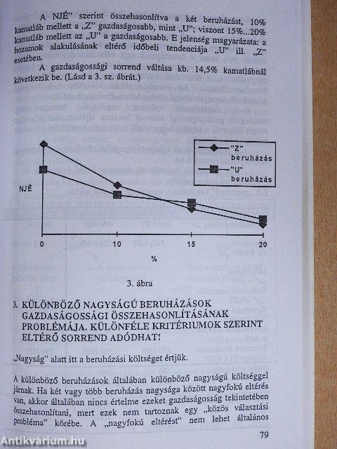 Fejezetek a vállalatgazdaságtan témaköreiből III./Beruházások gazdaságossági értékelése