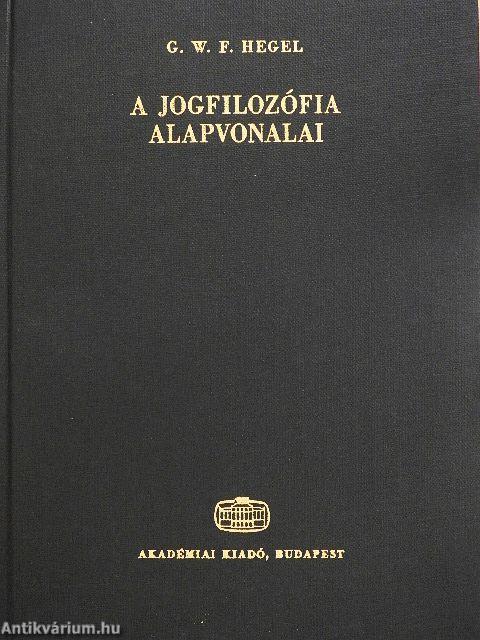 A jogfilozófia alapvonalai