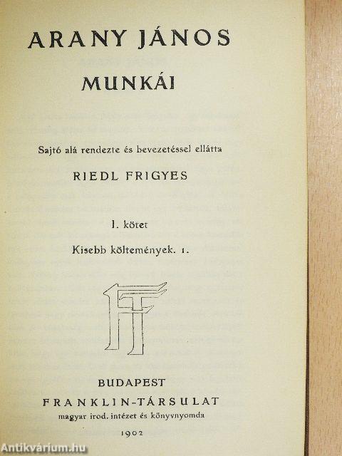 Arany János munkái I-VI.