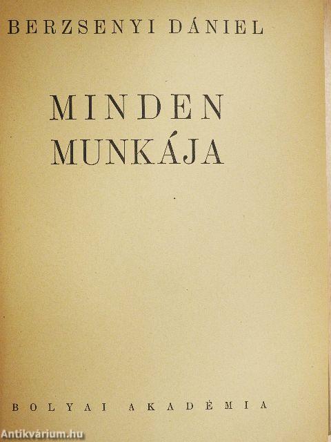 Berzsenyi Dániel minden munkája