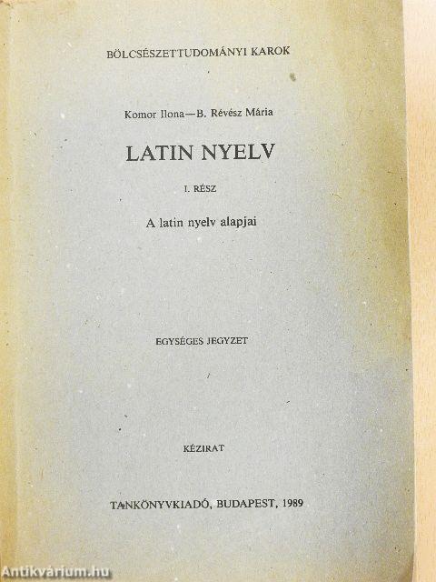 Latin nyelv I.