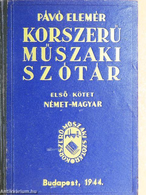 Korszerű műszaki szótár I-II.