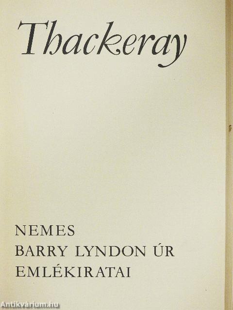 Nemes Barry Lyndon úr emlékiratai