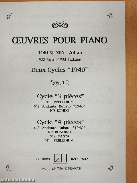 Oeuvres pour Piano