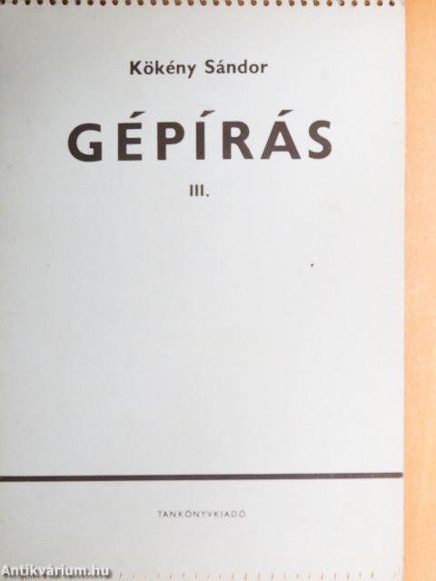 Gépírás III.