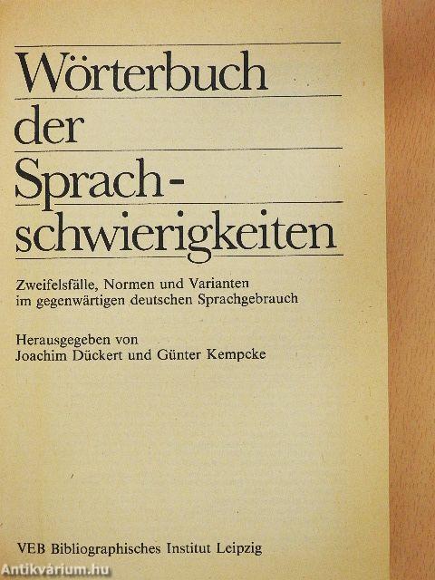 Wörterbuch der Sprachschwierigkeiten