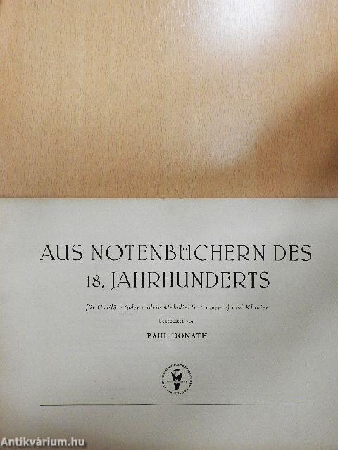 Aus Notenbüchern des 18. Jahrhunderts