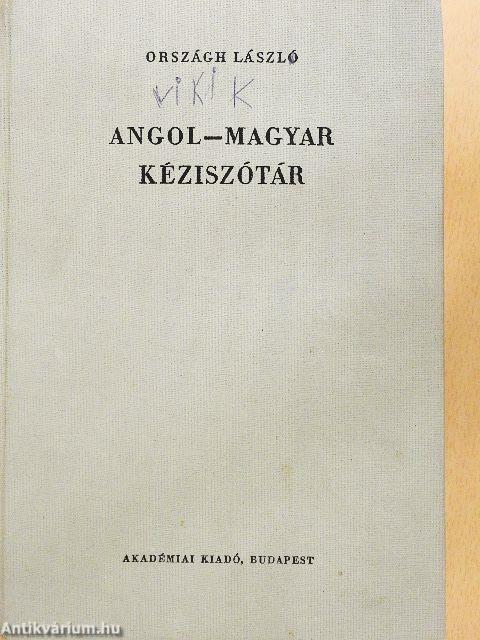 Angol-magyar kéziszótár