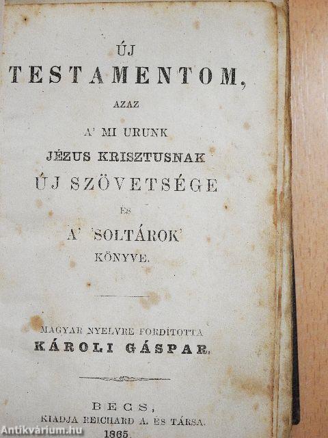 Új testamentom/A' 'Soltárok' könyve (rossz állapotú)