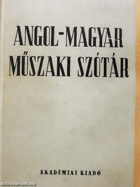 Angol-magyar műszaki szótár