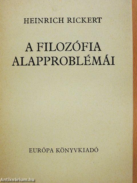 A filozófia alapproblémái