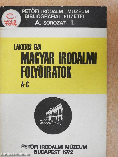 Magyar Irodalmi Folyóiratok