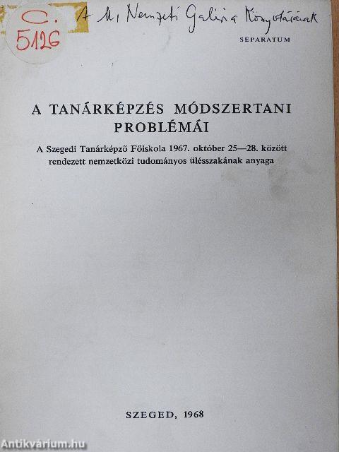 A tanárképzés módszertani problémái
