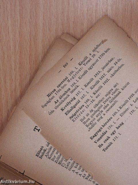 Kazinczy Ferenc összes költeményei I. (rossz állapotú)