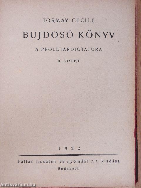 Bujdosó könyv I-II. (rossz állapotú)