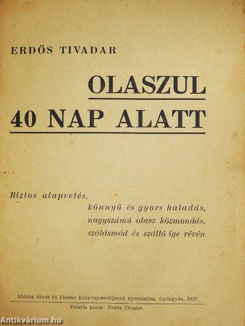 Olaszul 40 nap alatt