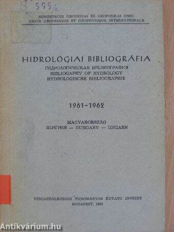 Hidrológiai bibliográfia 1961-1962