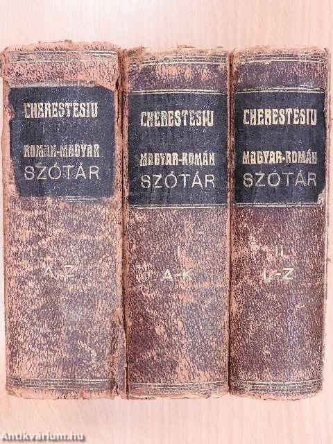 Román-magyar és magyar-román szótár I-III/1-2. (rossz állapotú)