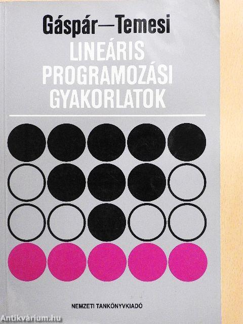 Lineáris programozási gyakorlatok