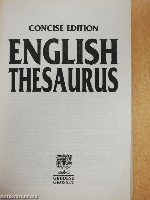 English Thesaurus