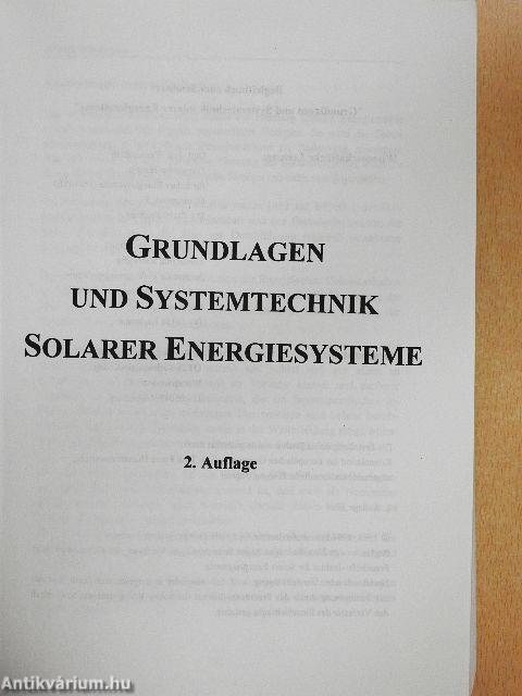 Grundlagen und Systemtechnik Solarer Energiesysteme