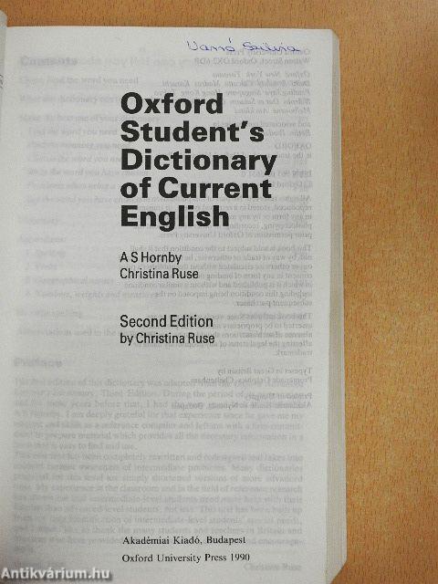 Oxford Student's Dictionary of Current English