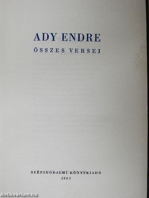 Ady Endre összes versei I-II.