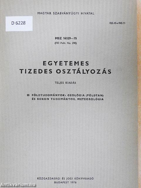 Egyetemes tizedes osztályozás 55.