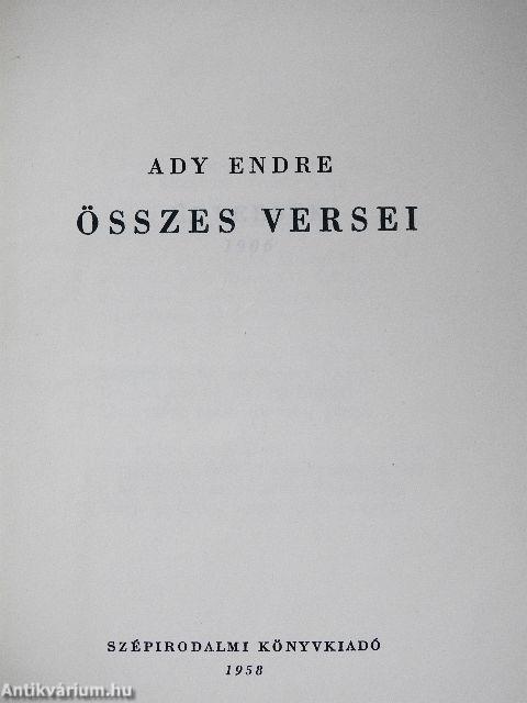 Ady Endre összes versei I-II.