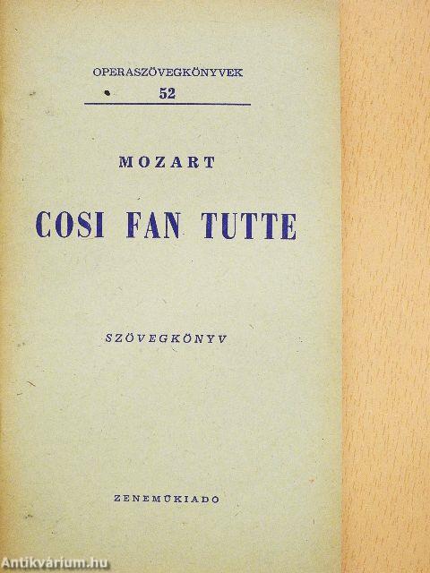 Mozart: Cosi fan tutte