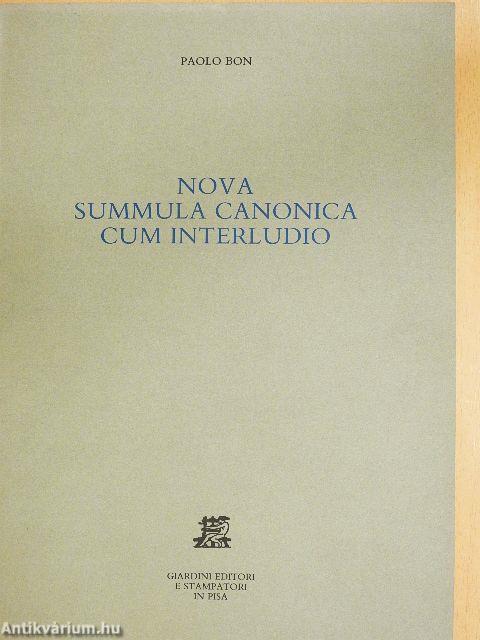 Nova summula canonica cum interludio