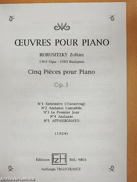 Oeuvres pour Piano