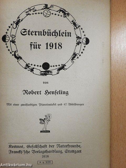 Sternbüchlein für 1918. (gótbetűs)