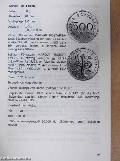 Magyarország fém- és papírpénzei. A forint pénzrendszer 1992-1996 - 2. számú pótlás