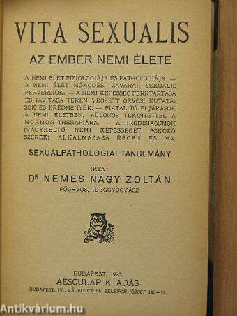 Vita sexualis - Az ember nemi élete